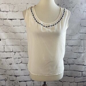 Bogari Signature Silk Tank Top Beige Size‎ Medium